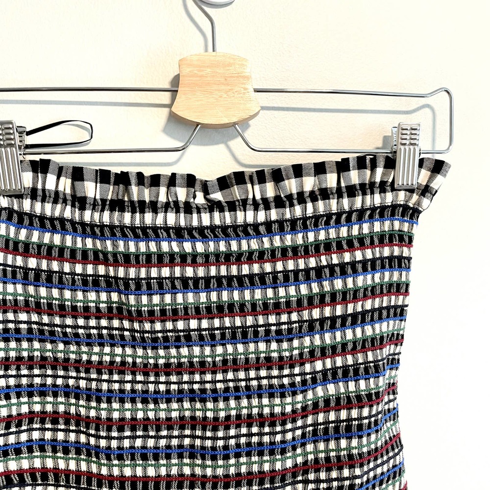 BRAND NEW Petersyn x Revolve Plaid Smocked Ruffle Mini Skirt Western Cowgirl - Picture 6 of 11